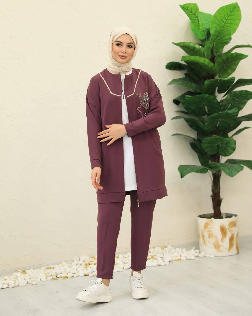 Casual Crepe Set 3-pieces / طقم كريب من ٣ قطع