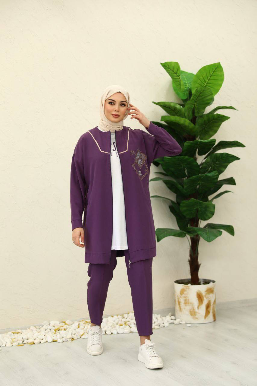 Casual Crepe Set 3-pieces / طقم كريب من ٣ قطع