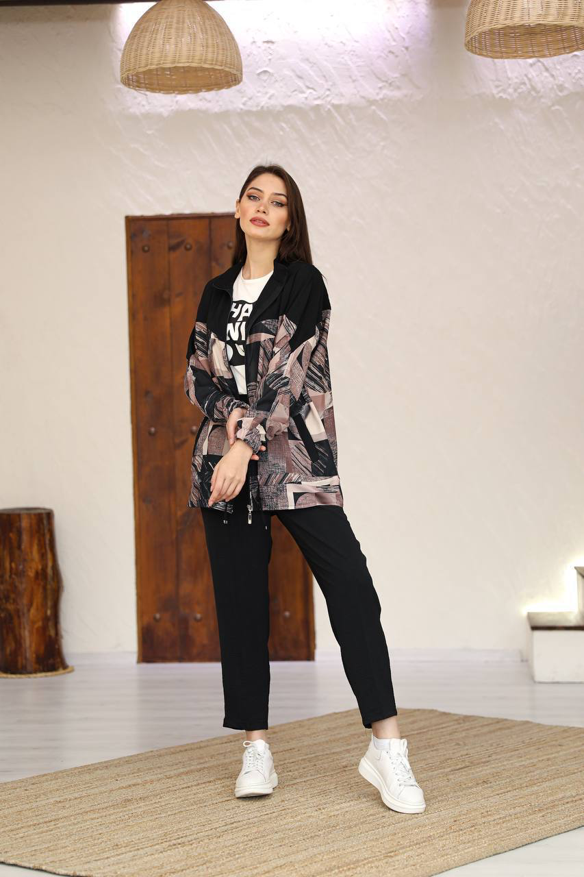 Casual Aerobin set 3-pieces/ طقم ايروبين عملي من ٣ قطع