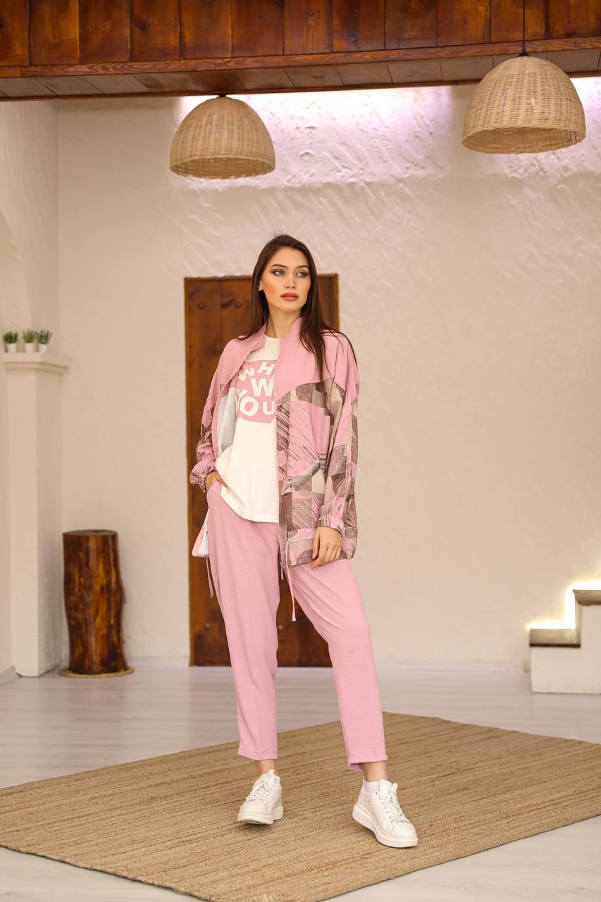Casual Aerobin set 3-pieces/ طقم ايروبين عملي من ٣ قطع