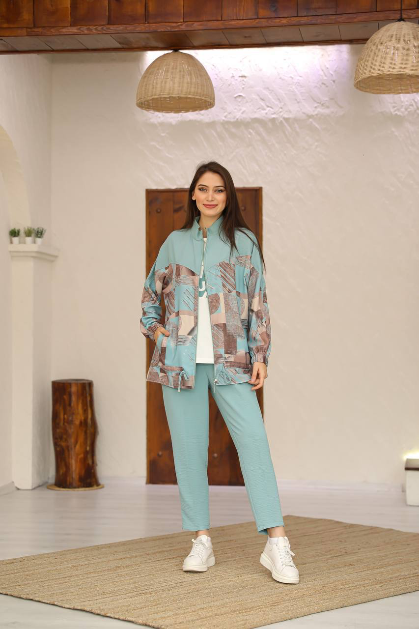 Casual Aerobin set 3-pieces/ طقم ايروبين عملي من ٣ قطع