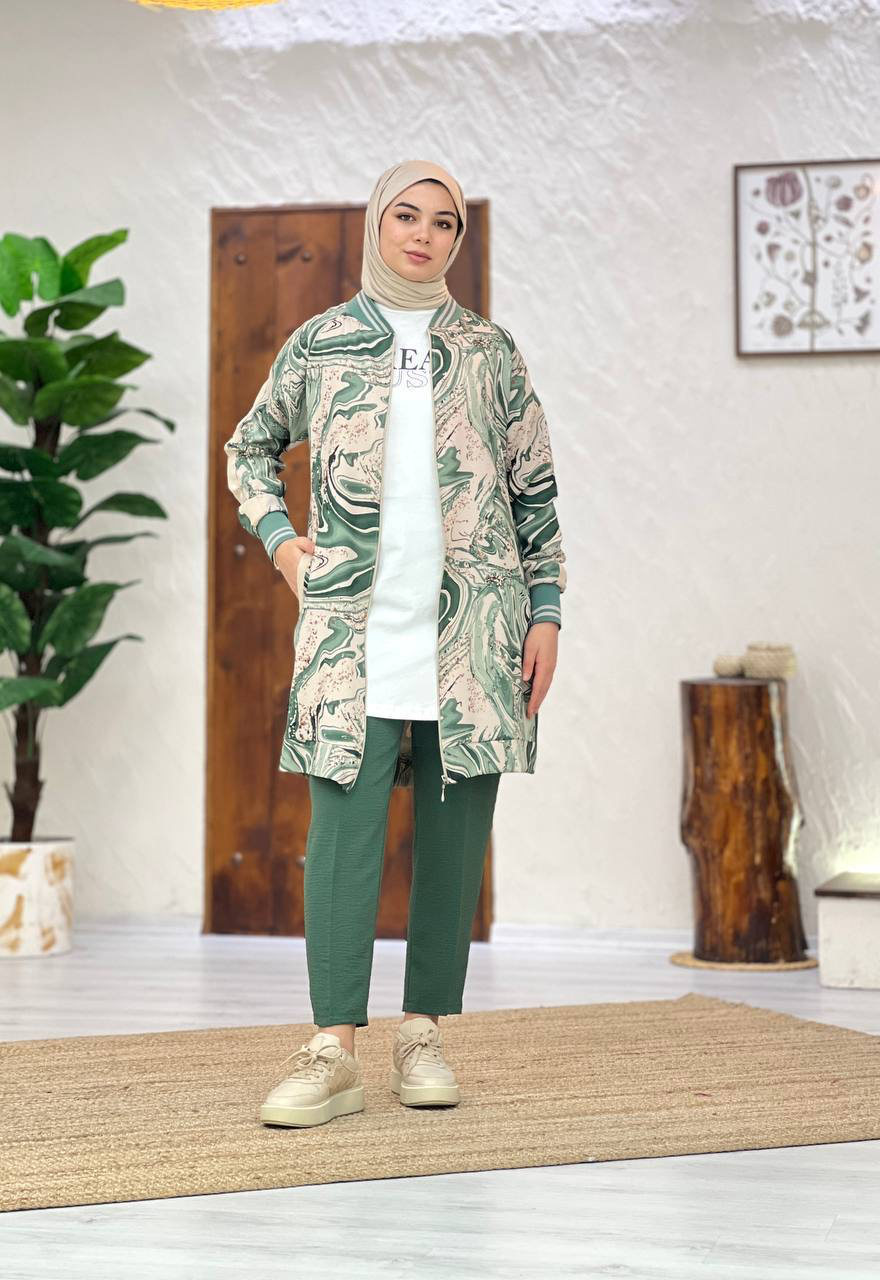 Casual Aerobin 3-Pieces -Outfit in Light Green