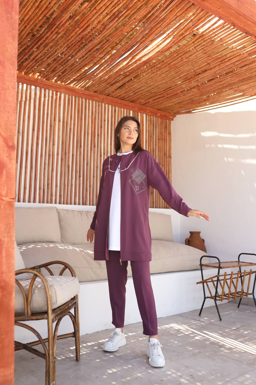 Casual Crepe Set 3-pieces / طقم كريب من ٣ قطع